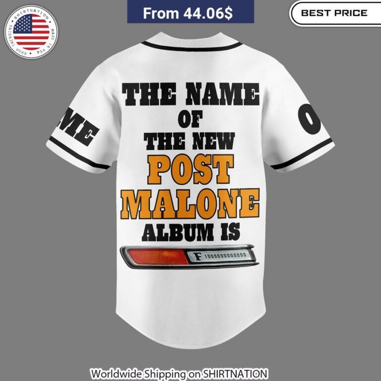 Post Malone Album CUSTOM Baseball Jersey collectible apparel