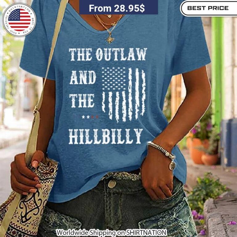 The Outlaw and The Hillbilly Hat & Shirt Distressed vintage look