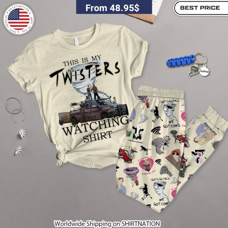 This Is My Twisters Watching Shirt Pajamas Set Playful design