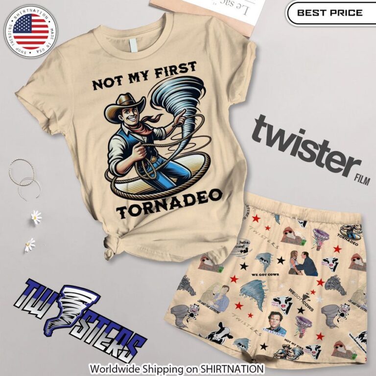 Twisters Not My First Tornadeo Women Shirt Shorts Breathable shirt and shorts