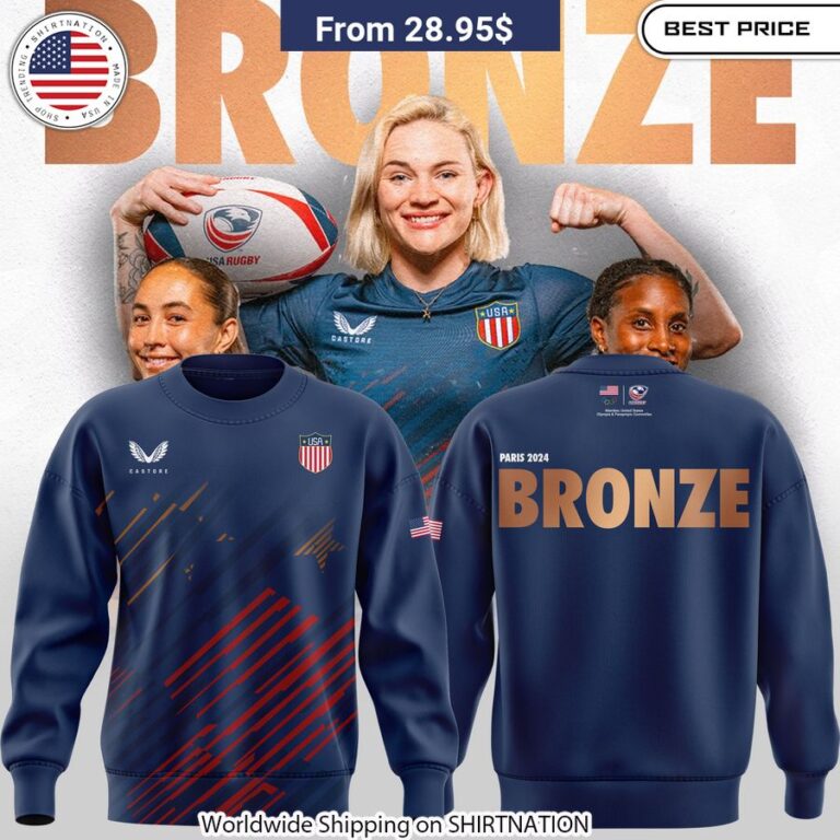 USA Rugby Bronze Shirt, Hoodie Unisex sizing