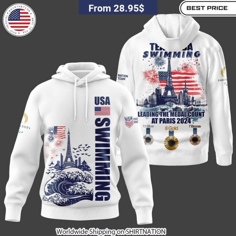 USA Swimming Leading Medal Count At Paris 2024 Olympics Shirt National Pride