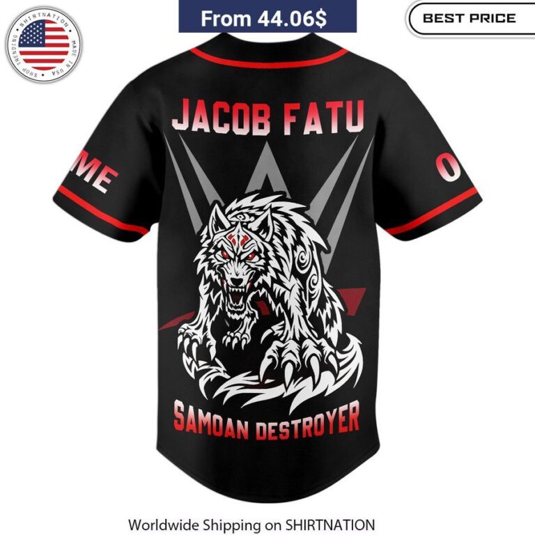 WWE Jacob Fatu Samdan Destroyer CUSTOM Baseball Jersey collector's item