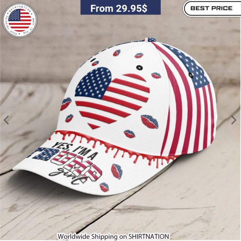 Yes I'm A Trump Girl Cap Trump 2024 campaign gear