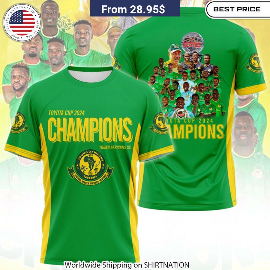 Young Africans SC Champions Toyota Cup 2024 Shirt, Hoodie breathable fabric