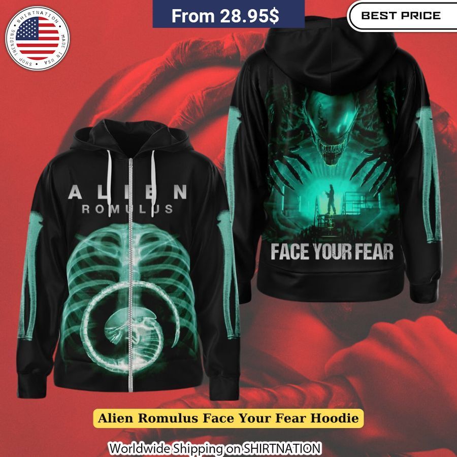 Alien Romulus Face Your Fear Hoodie Nice bread, I like it