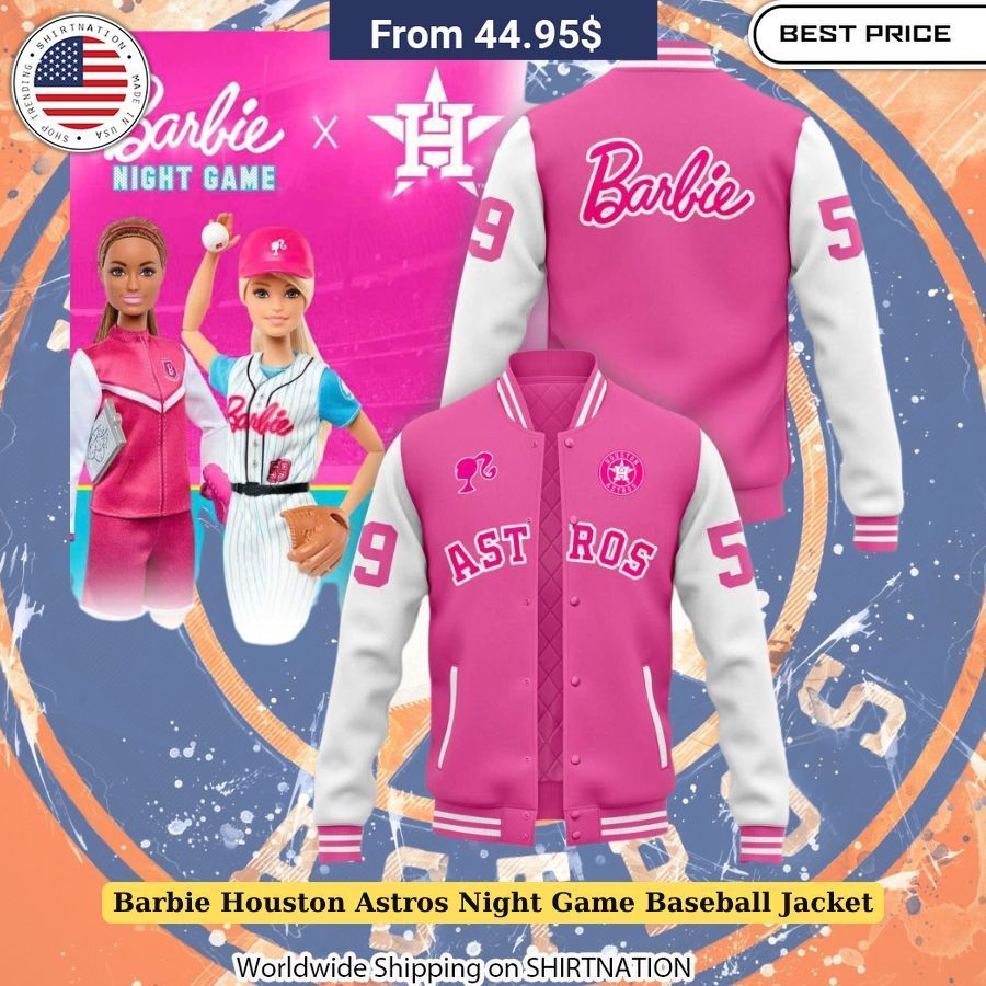 Barbie Houston Astros Night Game Baseball Jacket comfortable fit