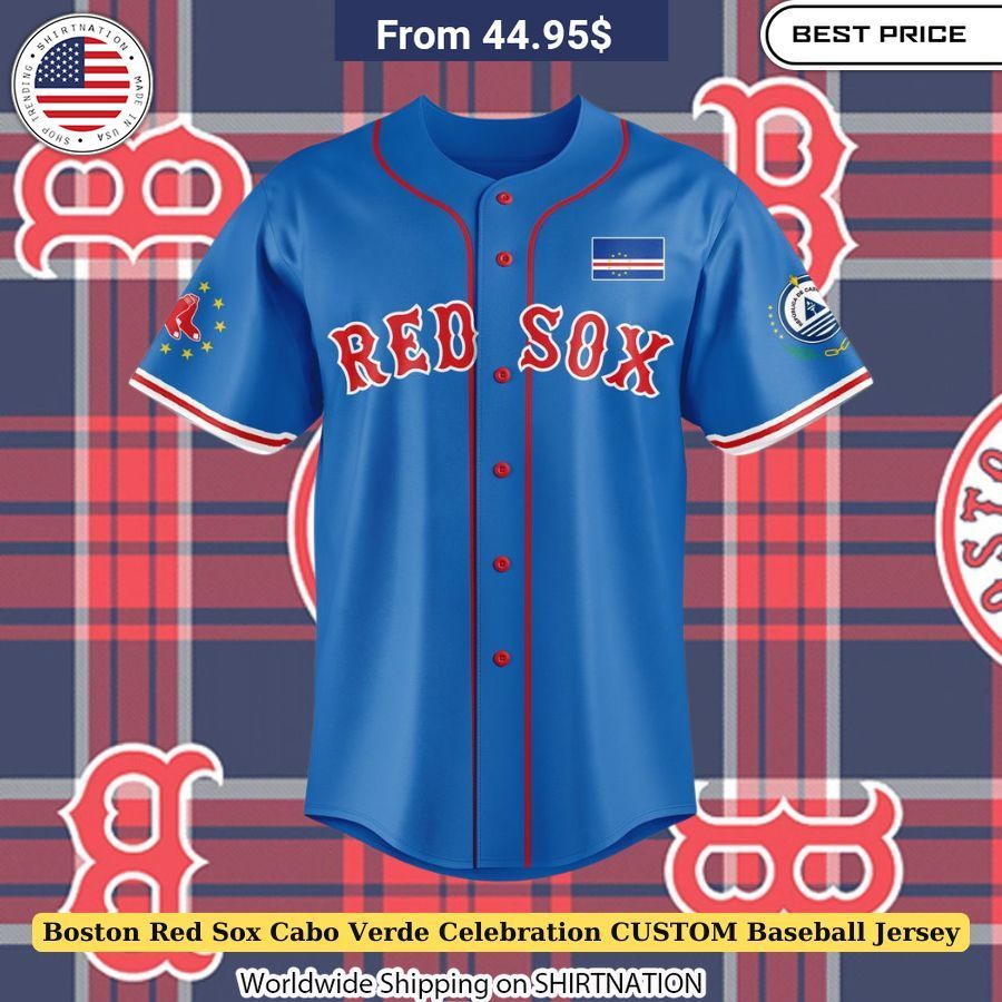 Boston Red Sox Cabo Verde Celebration CUSTOM Baseball Jersey Unique sports merchandise