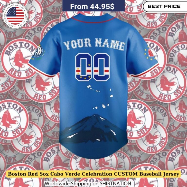 Boston Red Sox Cabo Verde Celebration CUSTOM Baseball Jersey Lightweight polyester jersey