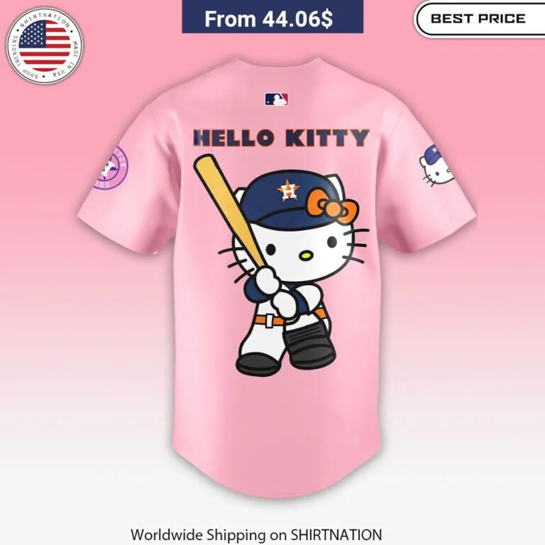 HOT Houston Astros Hello Kitty Baseball Jersey Must-have item