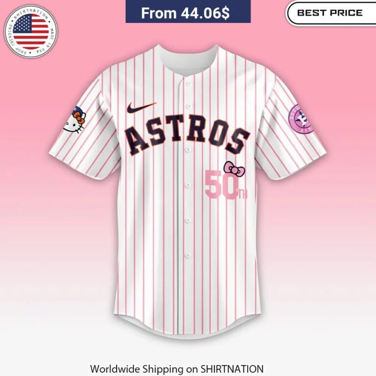 Houston Astros Hello Kitty Night Jerseys for Sale Breathable fabric