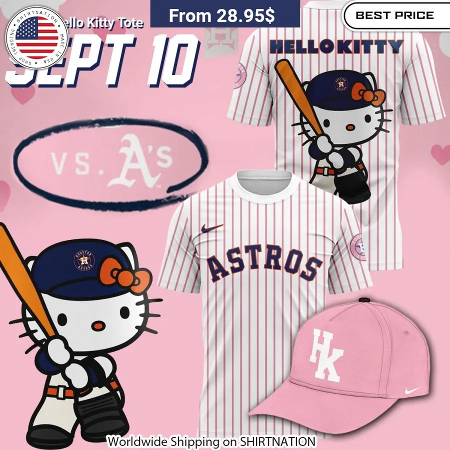 Houston Astros Hello Kitty Night shirt for sale themed apparel