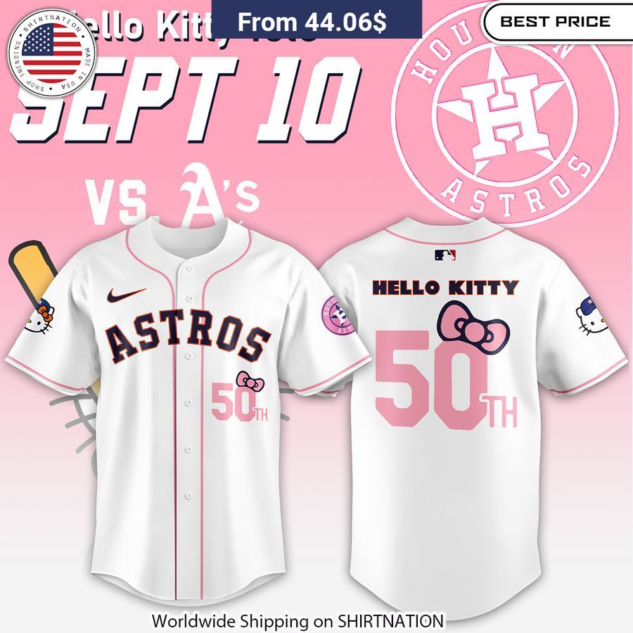 Houston Astros X Hello Kitty Night Jersey Eye-catching design