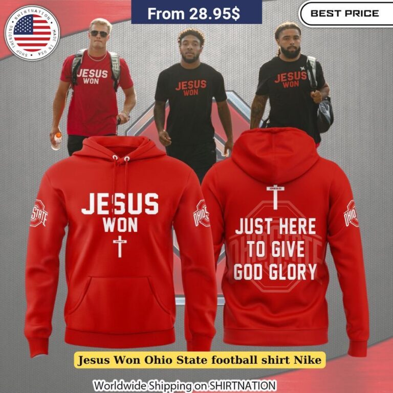 Jesus Won Ohio State Football Shirt by Nike Breathable athletic shirt