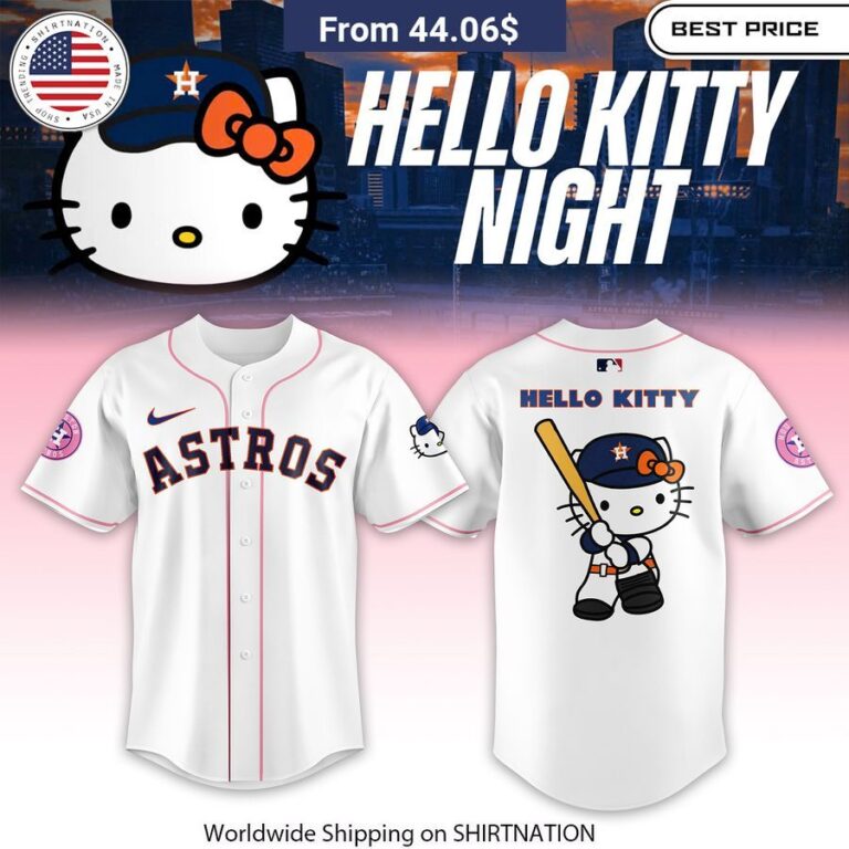 NEW Houston Astros Hello Kitty Night Jersey gift idea