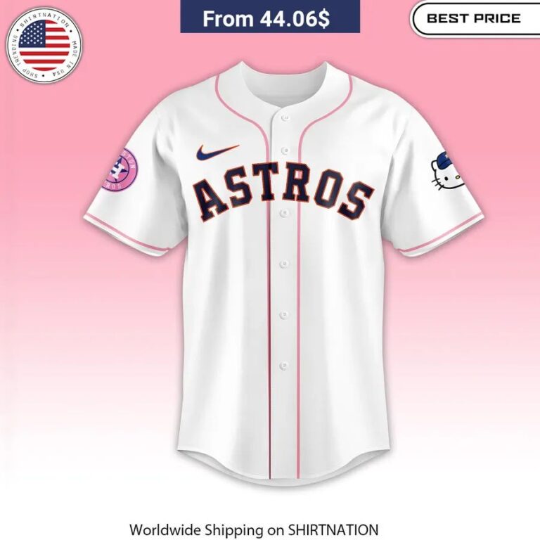 NEW Houston Astros Hello Kitty Night Jersey unique design