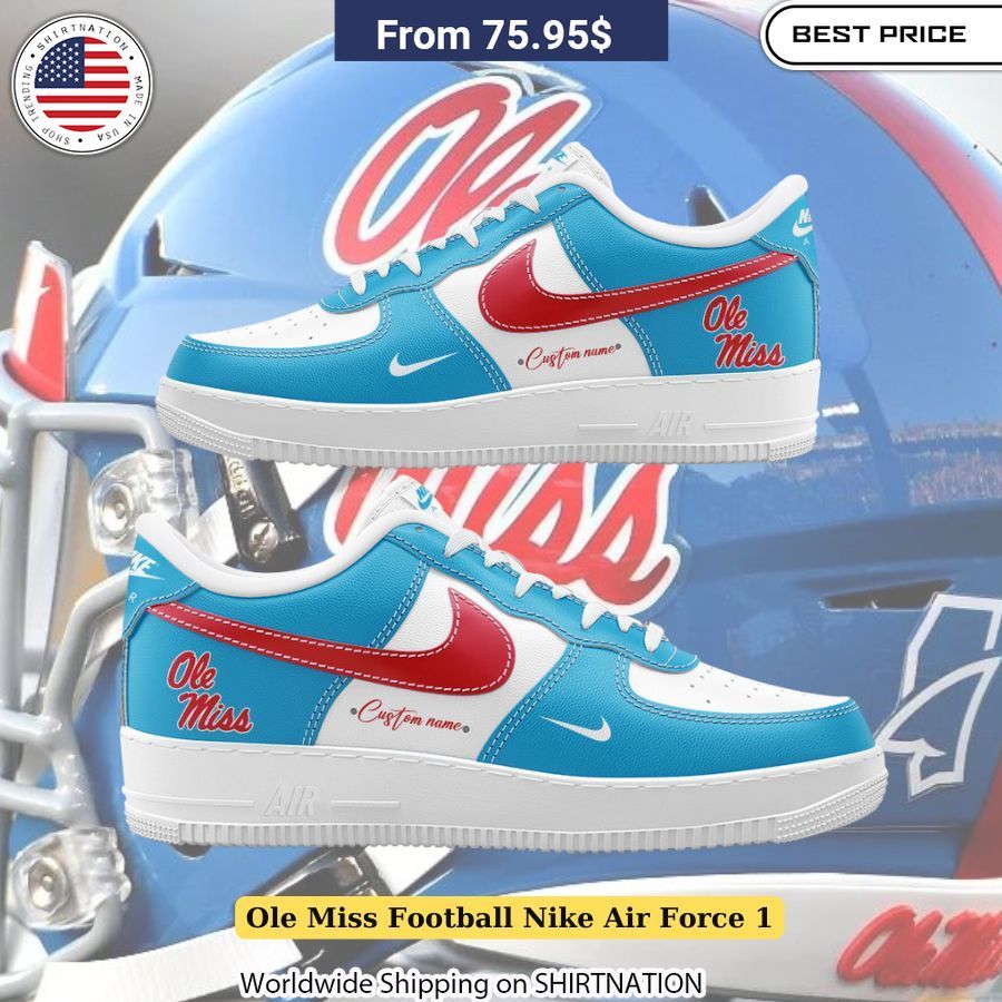 Ole Miss Football Nike Air Force 1 College football sneakers