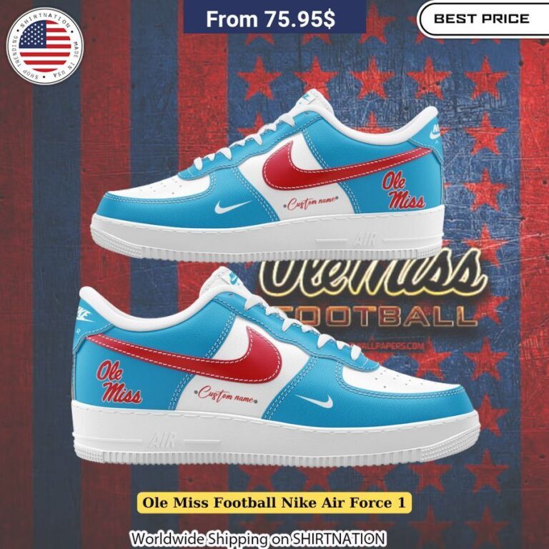 Ole Miss Football Nike Air Force 1 Supportive low-top sneakers