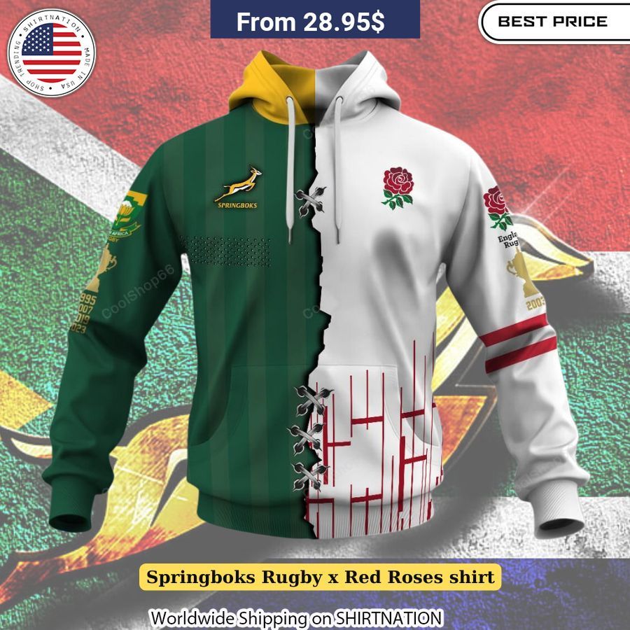 Springboks Rugby x Red Roses Shirt Moisture-wicking fabric