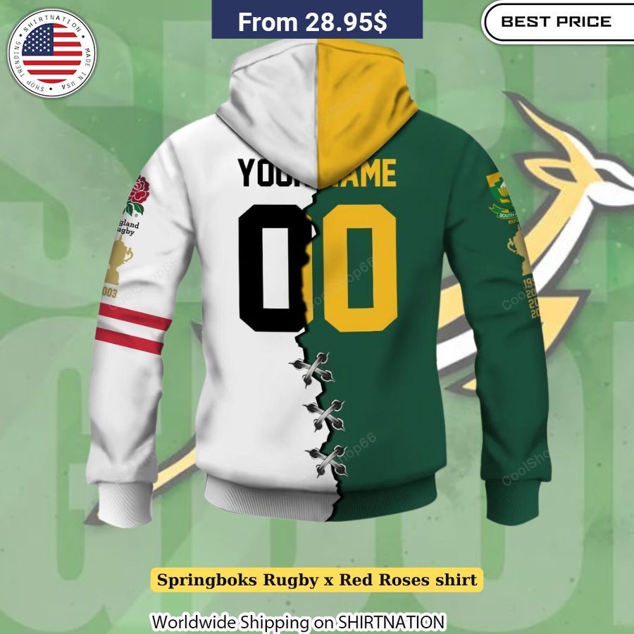 Springboks Rugby x Red Roses Shirt Comfortable fit