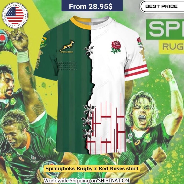 Springboks Rugby x Red Roses Shirt Rugby fan apparel