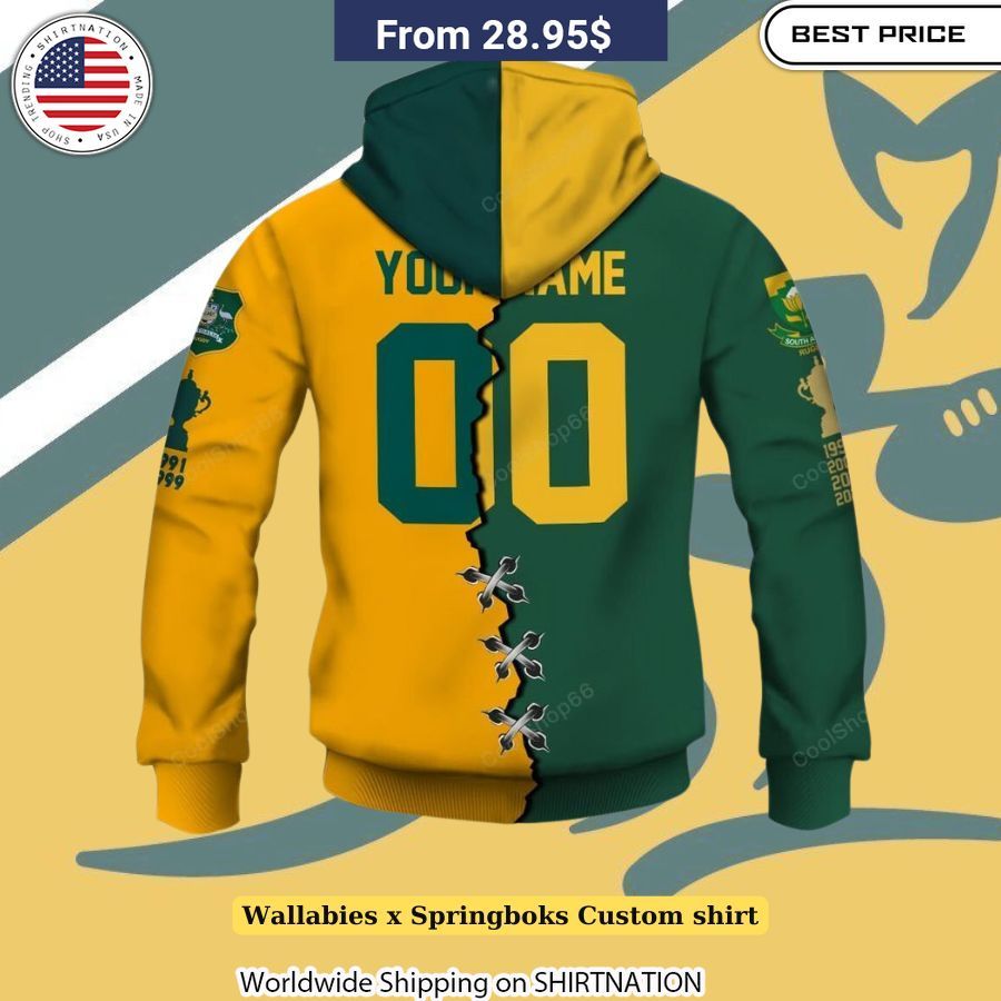 Wallabies x Springboks Custom Shirt Youth and adult sizes