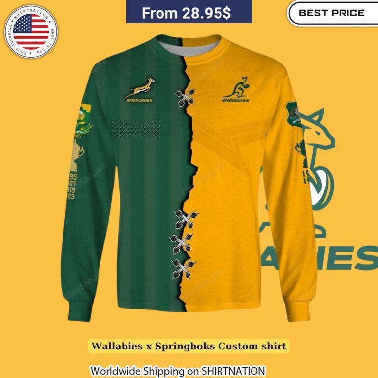 Wallabies x Springboks Custom Shirt Comfortable fit