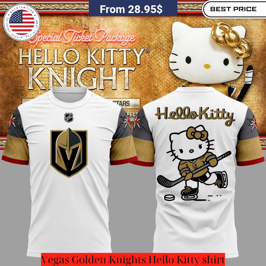 Vegas Golden Knights Hello Kitty shirt Unisex t-shirt with short sleeves and crew neck