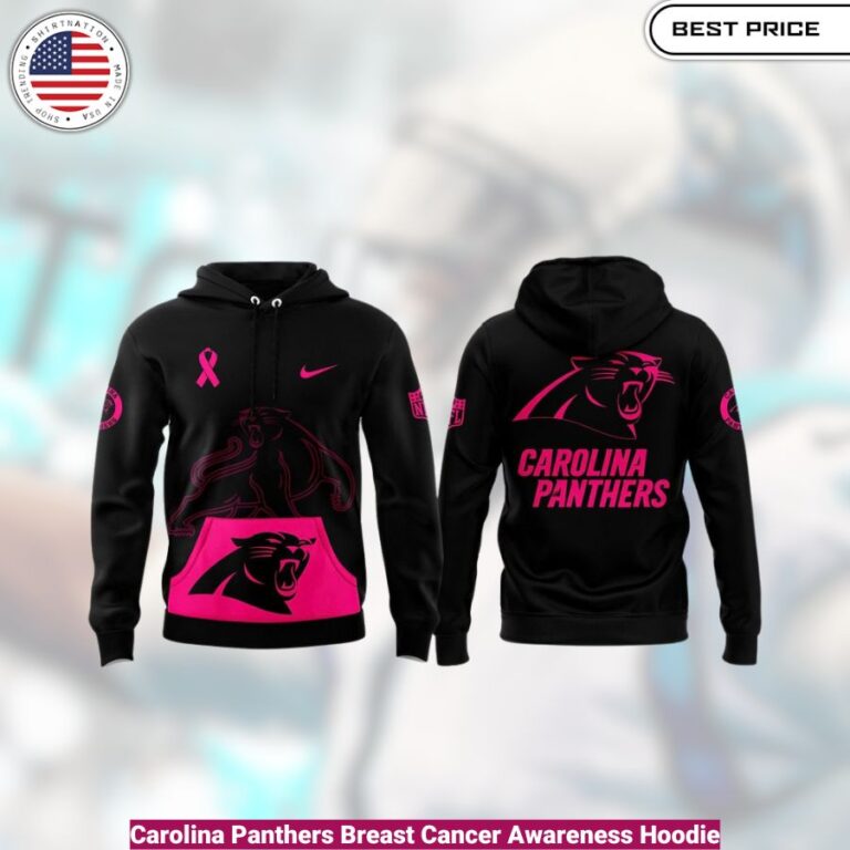 Carolina Panthers Breast Cancer Awareness Hoodie , comfortable, warm, iconic