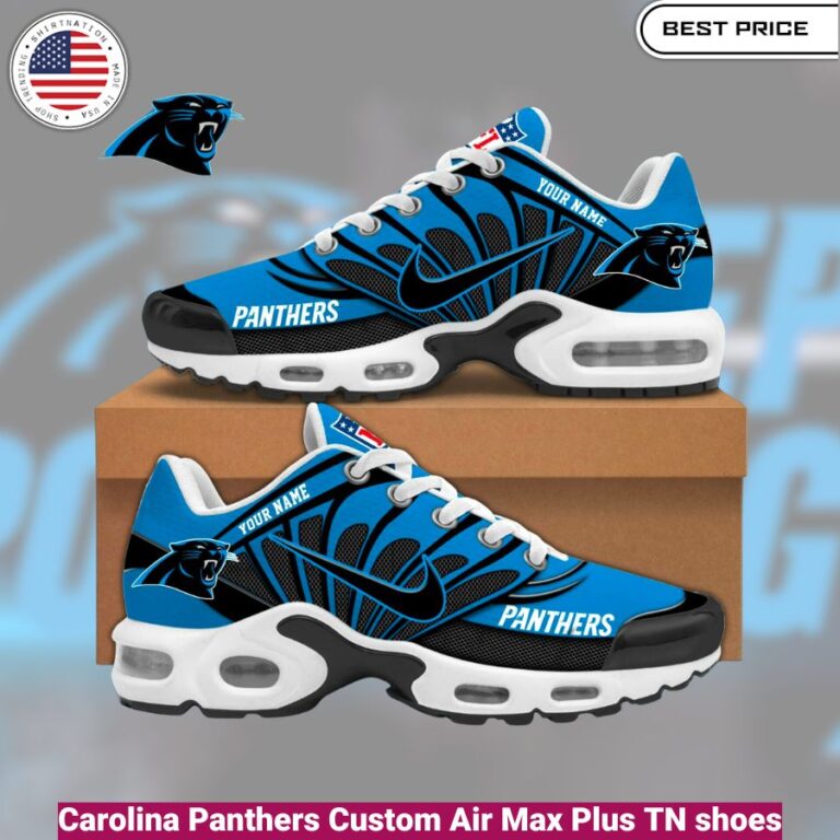 Carolina Panthers Custom Air Max Plus TN shoes, fashionable, iconic