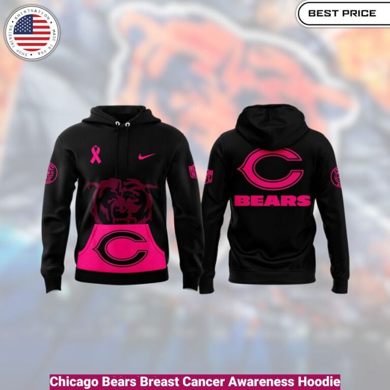 Chicago Bears Breast Cancer Awareness Hoodie , comfortable, warm, iconic