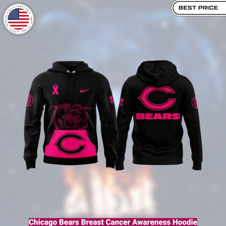 Chicago Bears Breast Cancer Awareness Hoodie , comfortable, warm, iconic