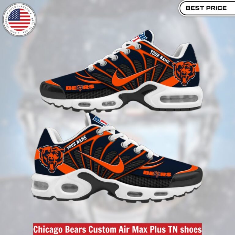 Chicago Bears Custom Air Max Plus TN shoes, fashionable, iconic, comfortabble