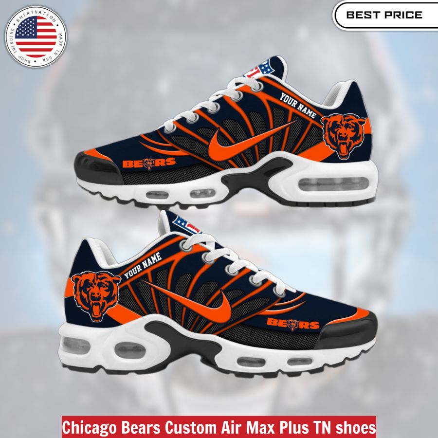 Chicago Bears Custom Air Max Plus TN shoes, fashionable, iconic, comfortabble