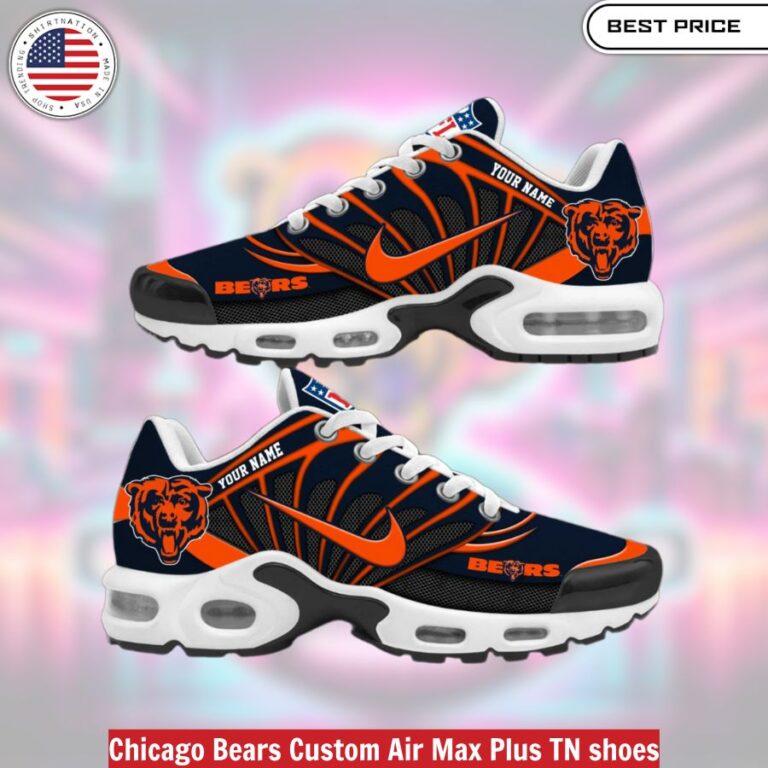 Chicago Bears Custom Air Max Plus TN shoes, fashionable, iconic, comfortabble