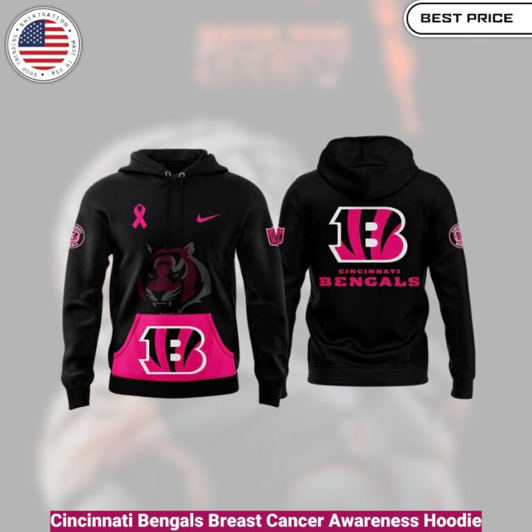 Cincinnati Bengals Breast Cancer Awareness Hoodie , comfortable, warm, iconic