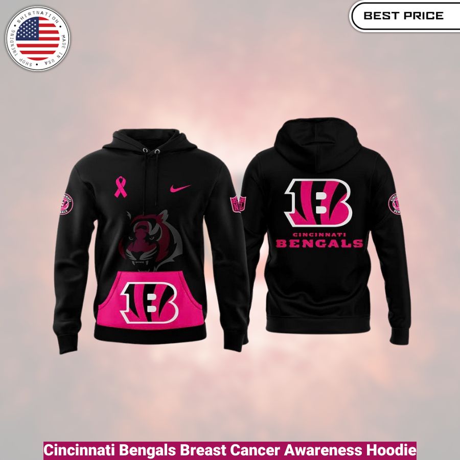 Cincinnati Bengals Breast Cancer Awareness Hoodie , comfortable, warm, iconic