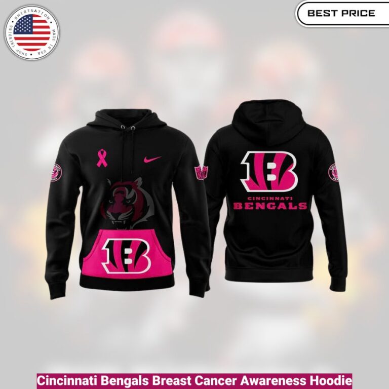 Cincinnati Bengals Breast Cancer Awareness Hoodie , comfortable, warm, iconic