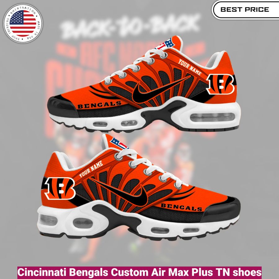 Cincinnati Bengals Custom Air Max Plus TN shoes, fashionable, iconic