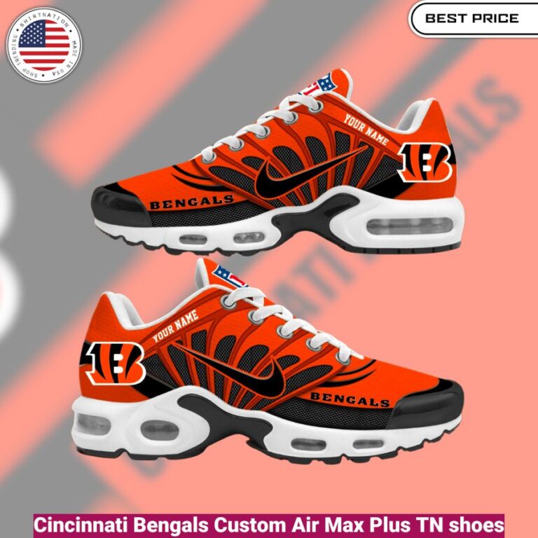 Cincinnati Bengals Custom Air Max Plus TN shoes, fashionable, iconic