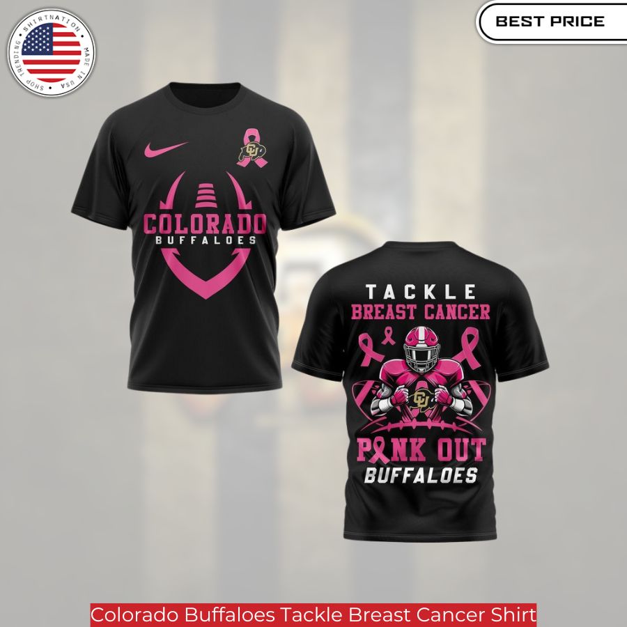 Colorado Buffaloes Tackle Breast Cancer Shirt ,a comfortable fit, perfect for game days or casual wear,