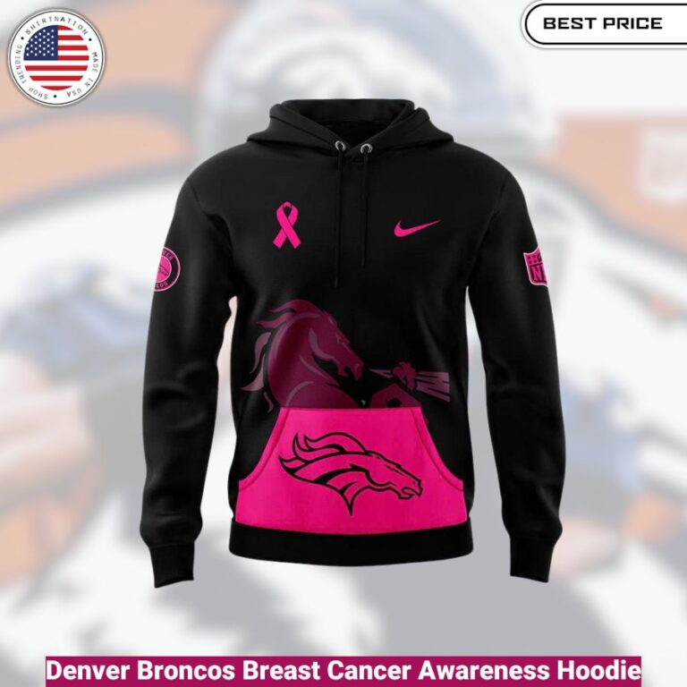 Denver Broncos Breast Cancer Awareness Hoodie , comfortable, warm, iconic