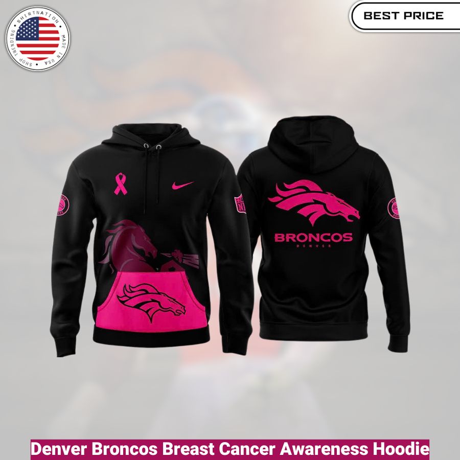 Denver Broncos Breast Cancer Awareness Hoodie , comfortable, warm, iconic