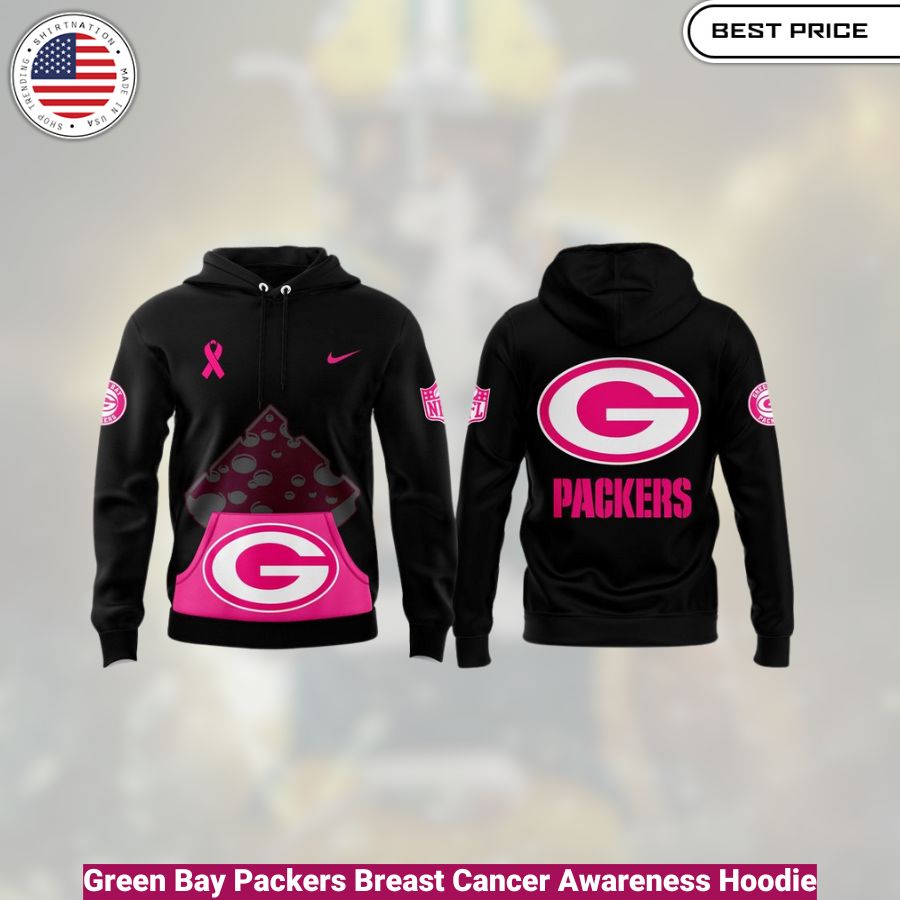 Green Bay Packers Breast Cancer Awareness Hoodie , comfortable, warm, iconic