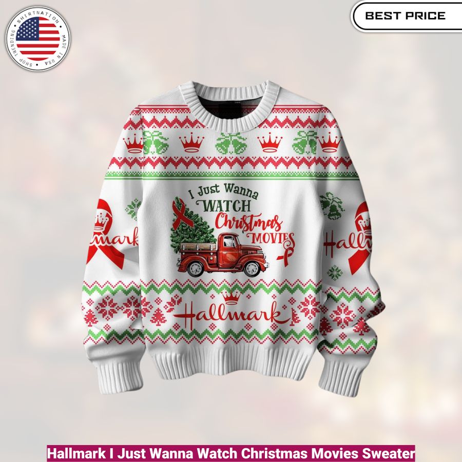 Hallmark I Just Wanna Watch Christmas Movies Sweater - cozy, fashionable, versatile