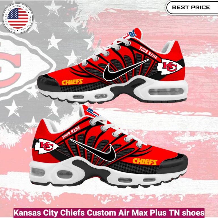 Kansas City Chiefs Custom Air Max Plus TN shoes, unisex, fashionable, comfortable