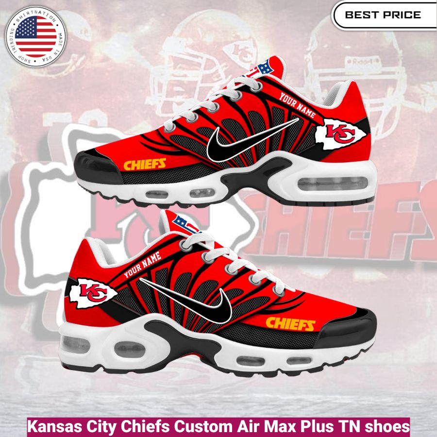 Kansas City Chiefs Custom Air Max Plus TN shoes, unisex, fashionable, comfortable