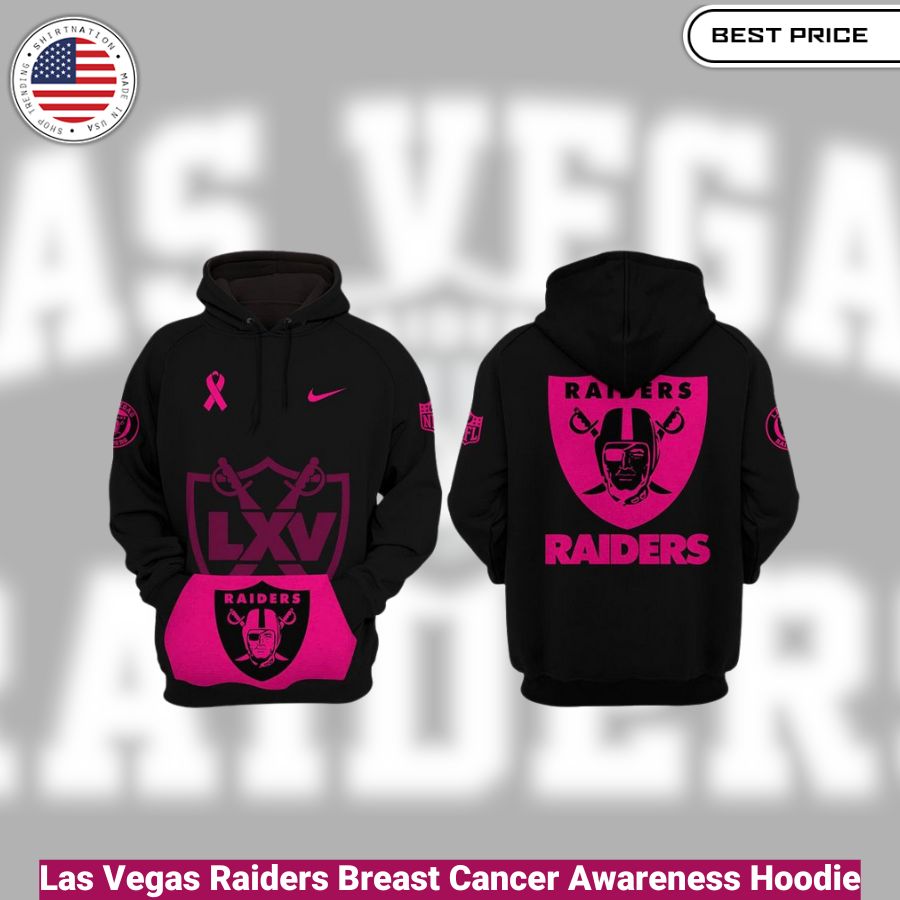 Las Vegas Raiders Breast Cancer Awareness Hoodie, comfortable, warm, iconic