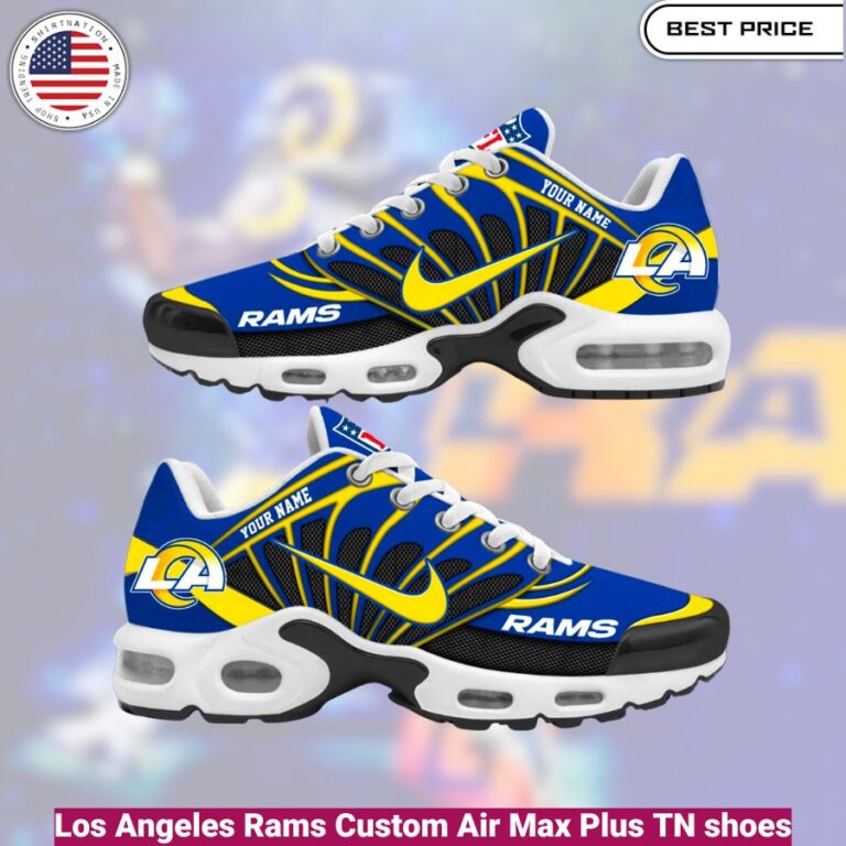 Los Angeles Rams Custom Air Max Plus TN shoes, fashionable, iconic