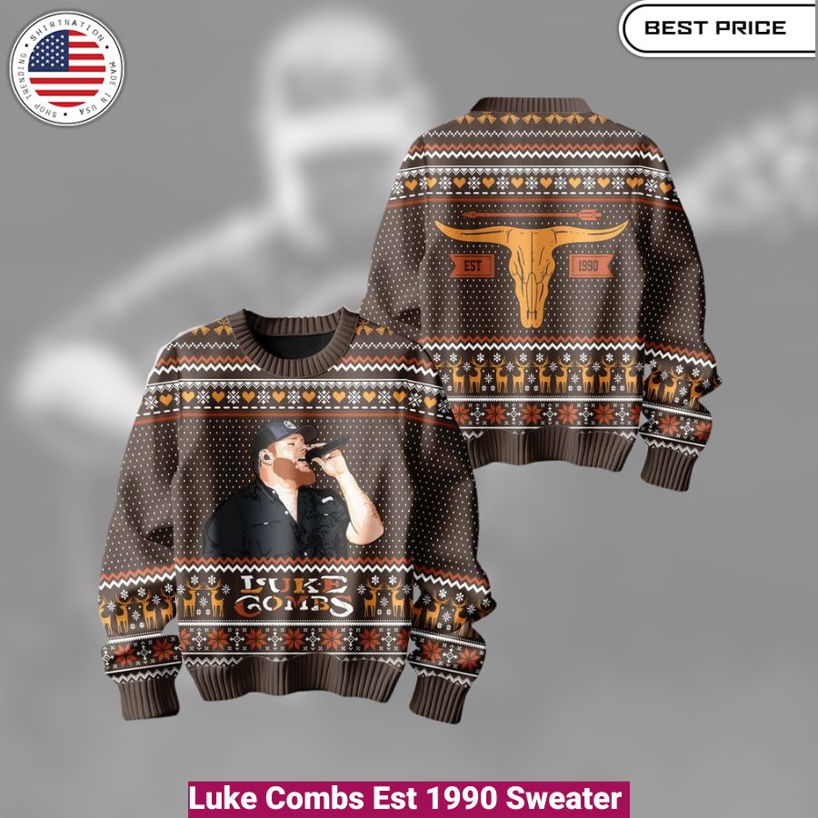 Luke Combs Est 1990 Sweater- cozy, fashionable, versatile